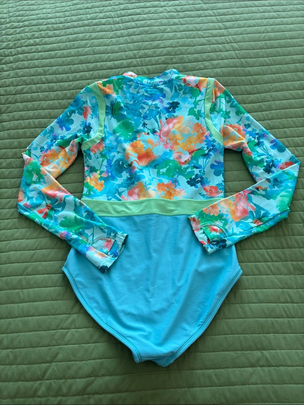 Athleta Girls Floral Long-Sleeve One-Piece Swimsuits Bundle